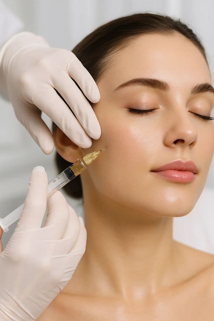 Procedimento de harmonização facial com aplicação de ácido hialurônico